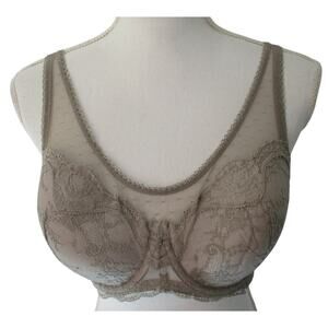 Victoria's Secret Dream Angels Tan Lace Lined Demi Bra Size 36D